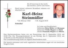 Traueranzeige Karl-Heinz Steinmüller