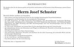 Traueranzeige Josef Schuster