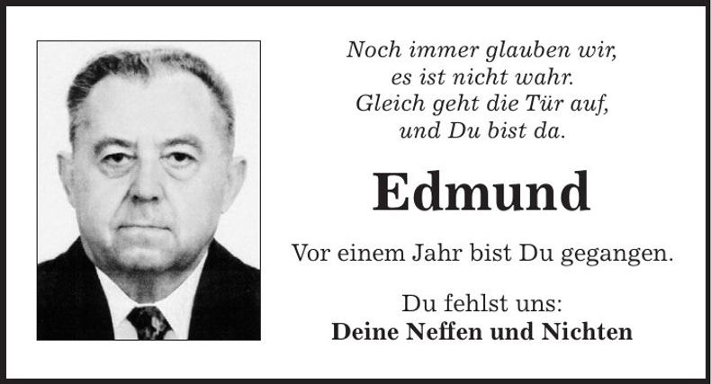 Traueranzeige Edmund Sauerer