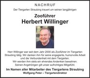 Traueranzeige Herbert Willinger