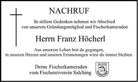 Traueranzeige Franz Höcherl