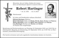 Traueranzeige Robert Hartinger