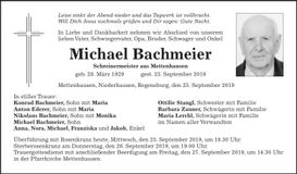 Traueranzeige Michael Bachmeier