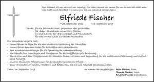 Traueranzeige Elfriede Fischer
