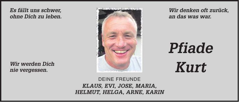 Traueranzeige Kurt Hertreiter