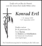 Traueranzeige Konrad Ertl