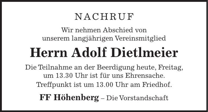 Traueranzeige Oskar Kainzbauer