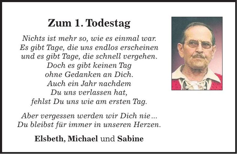 Traueranzeige Ludwig Knöchel