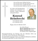 Traueranzeige Konrad Helmbrecht