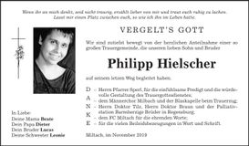 Traueranzeige Philipp Hielscher