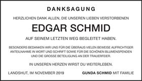 Traueranzeige Edgar Schmid