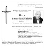 Traueranzeige Sebastian Mirlach