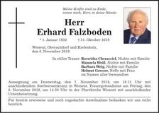 Traueranzeige Erhard Falzboden