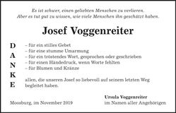 Traueranzeige Josef Voggenreiter