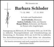 Traueranzeige Barbara Schloder