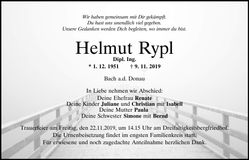 Traueranzeige Helmut Rypl