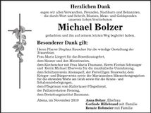 Traueranzeige Michael Bolzer