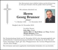 Traueranzeige Georg Brunner