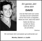 Traueranzeige David Liewehr