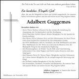 Traueranzeige Adalbert Guggemos