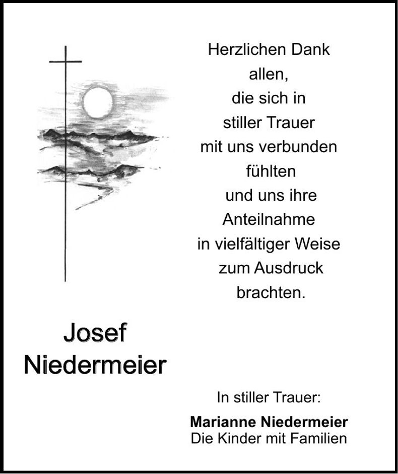 Traueranzeige Josef Niedermeier