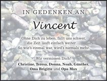Traueranzeige Vincent 