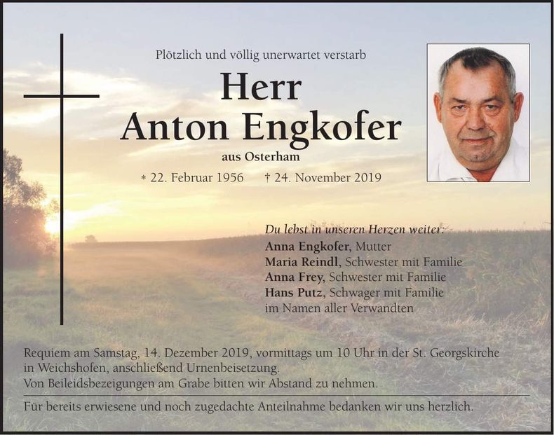 Traueranzeige Anton Engkofer