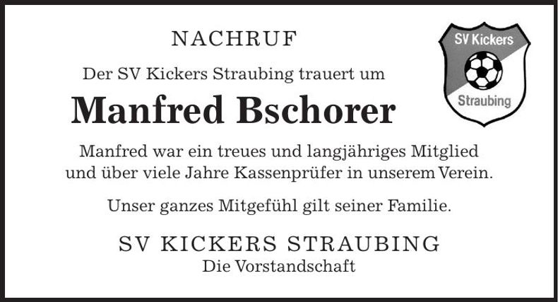 Traueranzeige Manfred Bschorrer