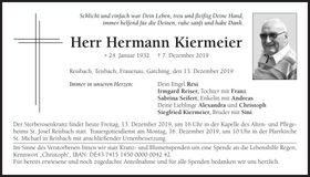 Traueranzeige Hermann Kiermeier