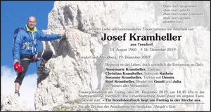Traueranzeige Kramheller Josef