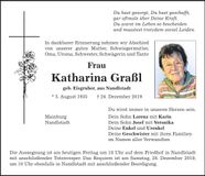 Traueranzeige Katharina Graßl