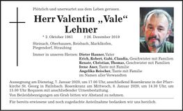 Traueranzeige Valentin Lehner