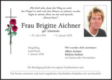 Traueranzeige Brigitte Aichner