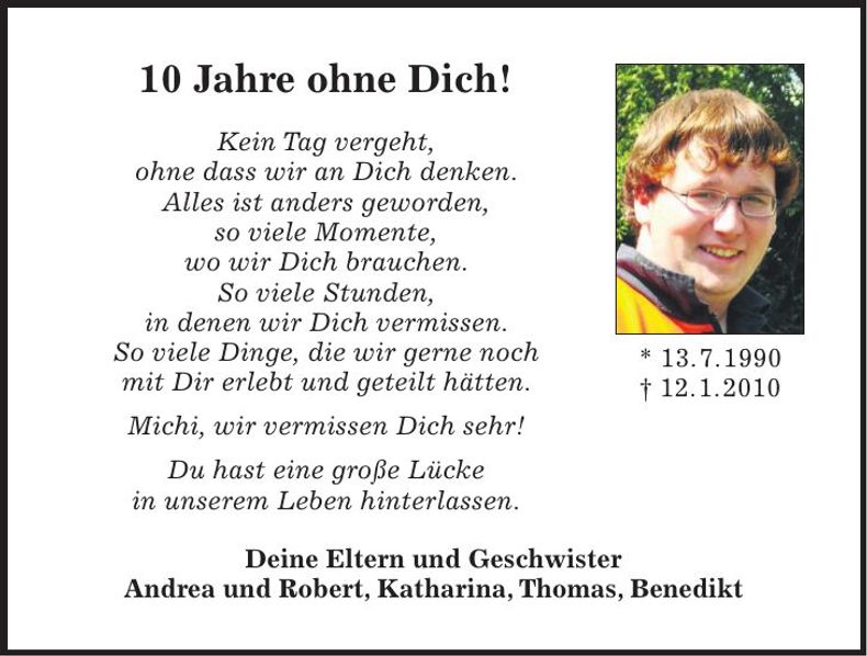 Traueranzeige Michael Tauböck