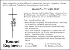 Traueranzeige Konrad Englmeier