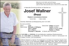 Traueranzeige Josef Wallner