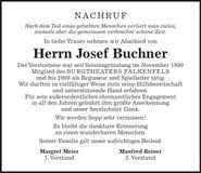 Traueranzeige Josef Buchner