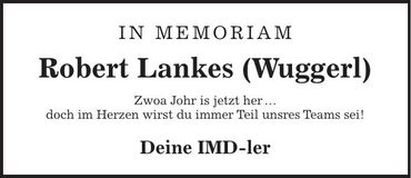 Traueranzeige Robert Lankes