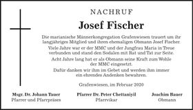 Traueranzeige Josef Fischer