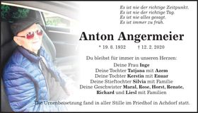 Traueranzeige Anton Angermeier