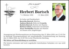 Traueranzeige Herbert Bartsch