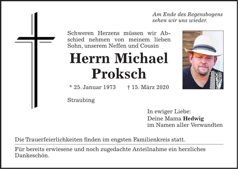 Traueranzeige Michael Proksch