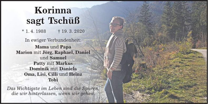 Traueranzeige Korinna Köhler
