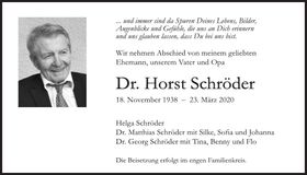 Traueranzeige Horst Schröder