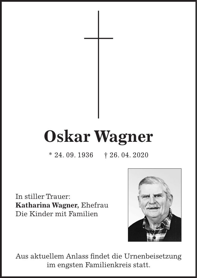 Traueranzeige Oskar Wagner