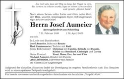 Traueranzeige Josef Aumeier
