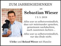 Traueranzeige Sebastian Wieser