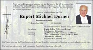 Traueranzeige Rupert Michael Dörner