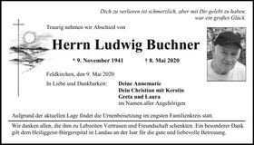 Traueranzeige Ludwig Buchner