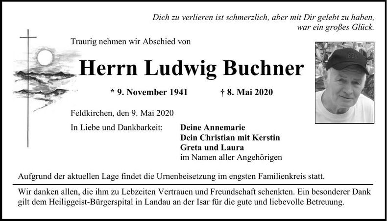Traueranzeige Ludwig Buchner